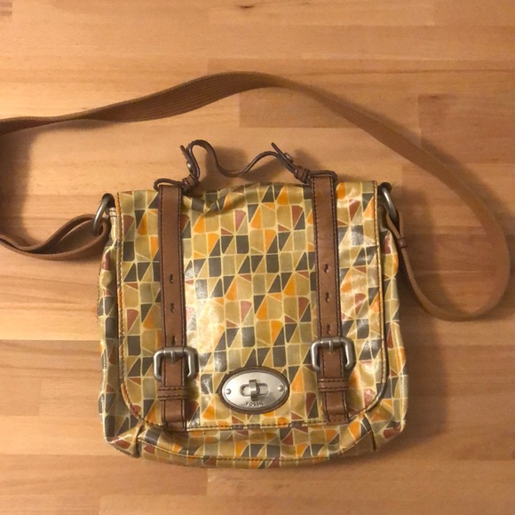 Fossil Key-Per Geometric Pattern Crossbody Bag - Picture 1 of 10